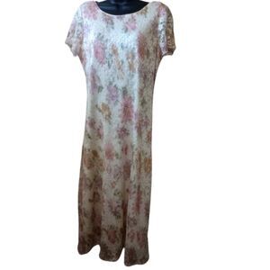 Dress Barn Women's Size 8 Floral Lace Maxi Dress